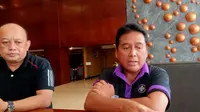 Ketua Umum Perhimpunan Hotel dan Restoran Indonesia (PHRI) Haryadi Sukamdani saat wawancara di Swisbel Hotel harbourbay, Jodoh, Rabu (21/2/2024)
