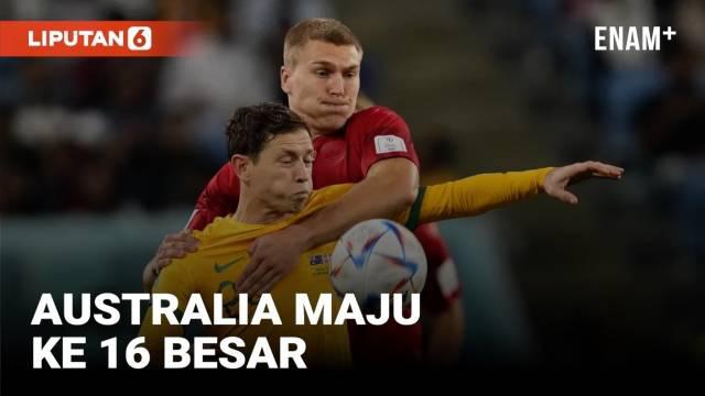 Australia berhak lolos ke babak 16 besa usai kalahkan Denmark 1-0 di laga pemungkas Grup D Piala Dunia 2022 di Al Janoub Stadium pada Rabu malam pukul 22:00 WIB, (30/11). Gol kemenangan Australia dilesakkan Mathew Leckie.