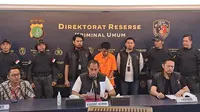 Polda Metro Jaya mengungkap sindikat perampokan spesialis minimarket, Senin (29/5/2023). (Merdeka.com/ Rahmat Baihaqi)