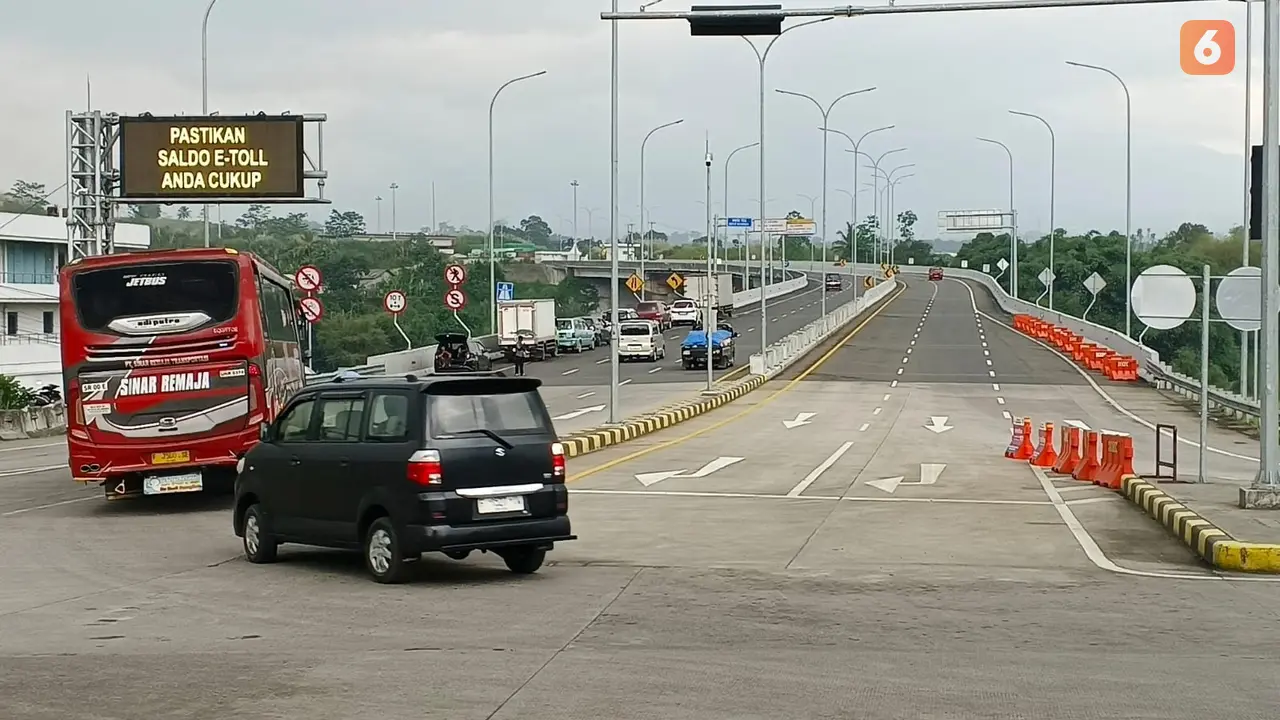 Exit tol Bocimi sesi 3 (Tol Parungkuda) Kabupaten Sukabumi. (Liputan6.com/Fira Syahrin).