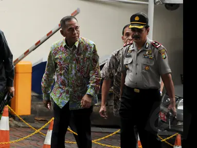 Menteri Pertahanan, Ryamizard Ryacudu mendatangi Gedung Komisi Pemberantasan Korupsi (KPK), Jakarta, Rabu (22/01/15). (Liputan6.com/Faisal R Syam)
