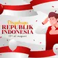 Ilustrasi HUT RI, Kemerdekaan Indonesia, dirgahayu Indonesia. (Image by Freepik)