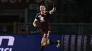 6. Andrea Belotti (Torino) - 12 gol dan 2 assist (AFP/Marco Bertorello)