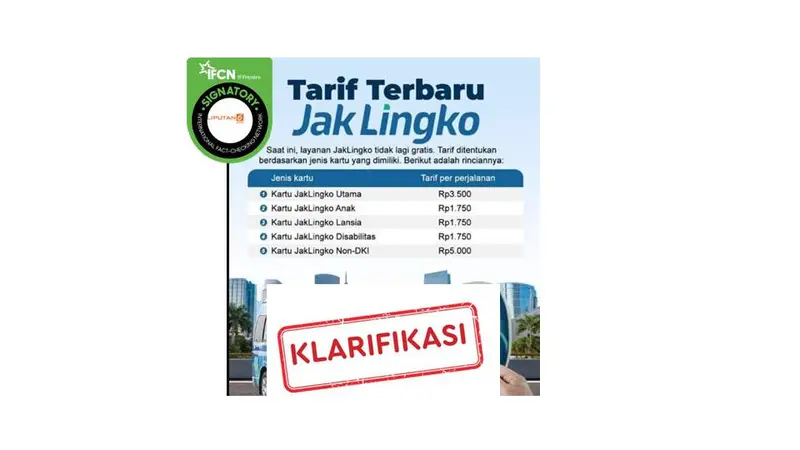 Cek fakta perubahan tarif Jak Lingko