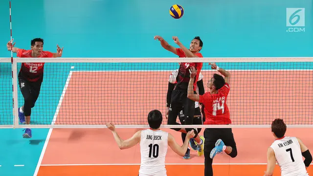 Tim Bola Voli Putra Indonesia Menyerah dari Korea Selatan