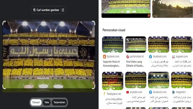 Gambar Tangkapan Layar Penelusuran Foto Menggunakan Google Images.