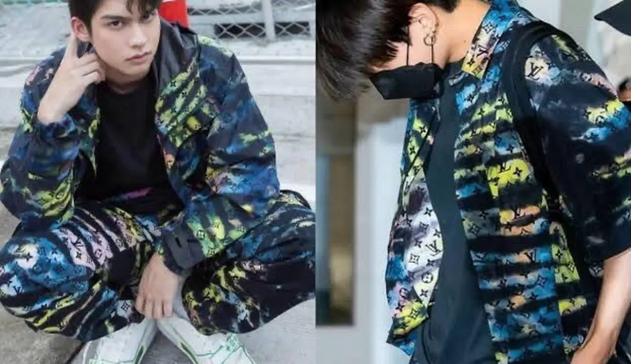 Selain Cha Eun Wo, Bright juga terlihat mengenakan one set pakaian dari Louis Vuitton sama seperti Jungkook BTS.