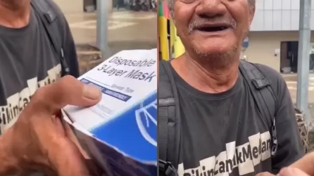 Jual Masker dengan Harga Rp 1.000, Bapak Ini Dibuat Haru Saat Jualannya Diborong