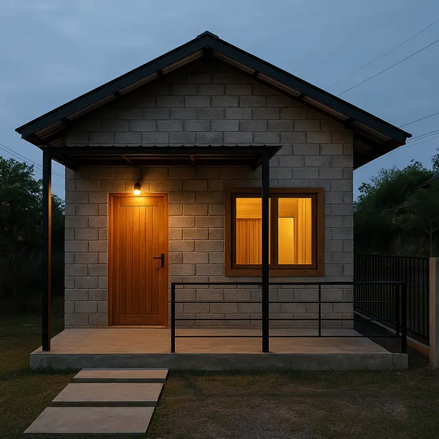 Model Rumah Sederhana Minimalis dari Batako Tanpa Plester 1 Lantai