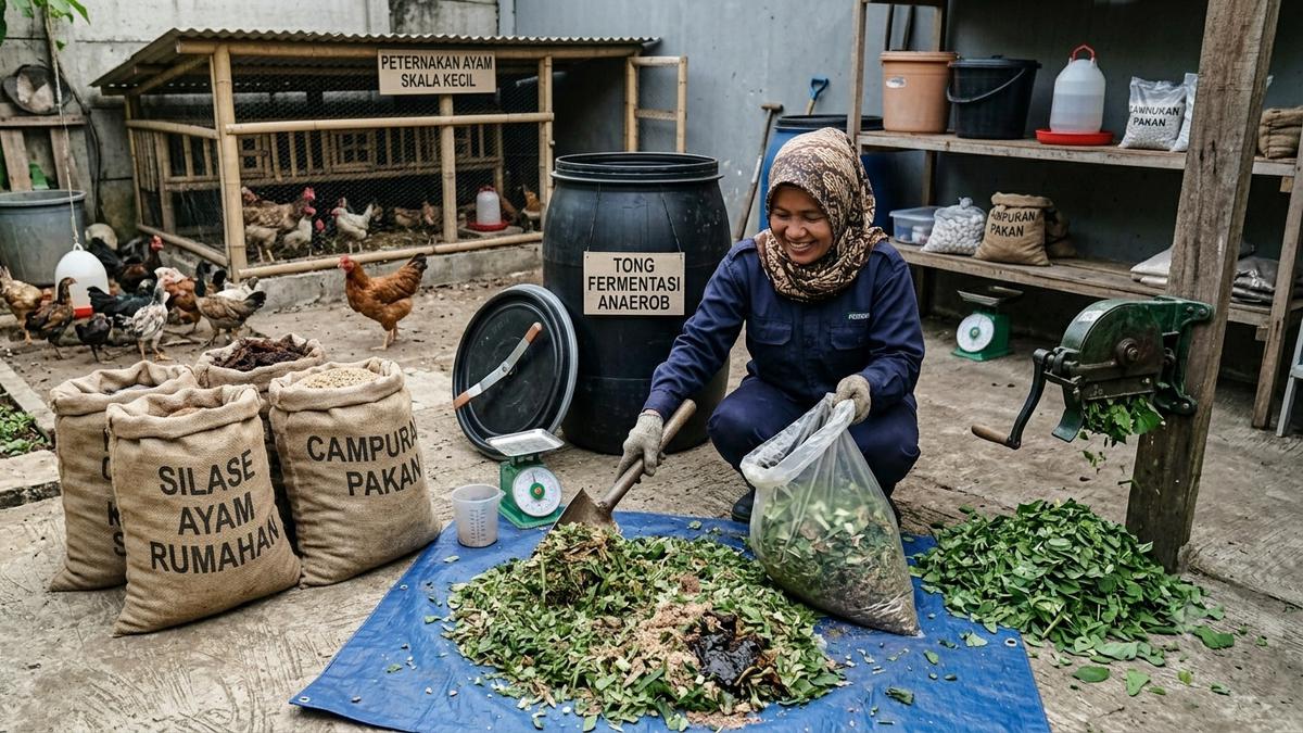 Panduan Silase Rumahan untuk Peternak Ayam Skala Kecil, Hemat Biaya