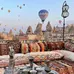 Cappadocia merupakan wilayah di pusat Anatolia yang terkenal dengan lanskap uniknya yang tampak seperti permukaan bulan, kota bawah tanah.