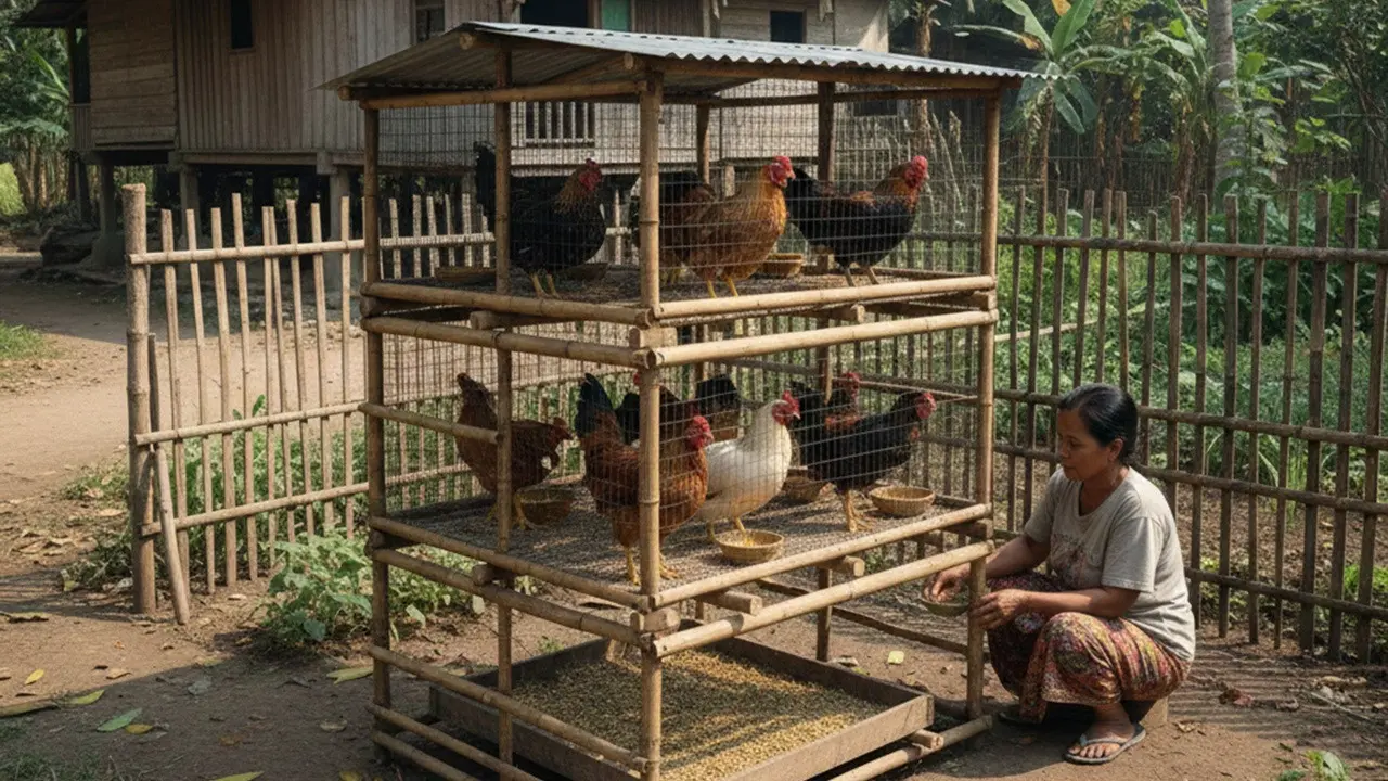 Model Ternak Hemat Lahan 1x1 Meter di Desa