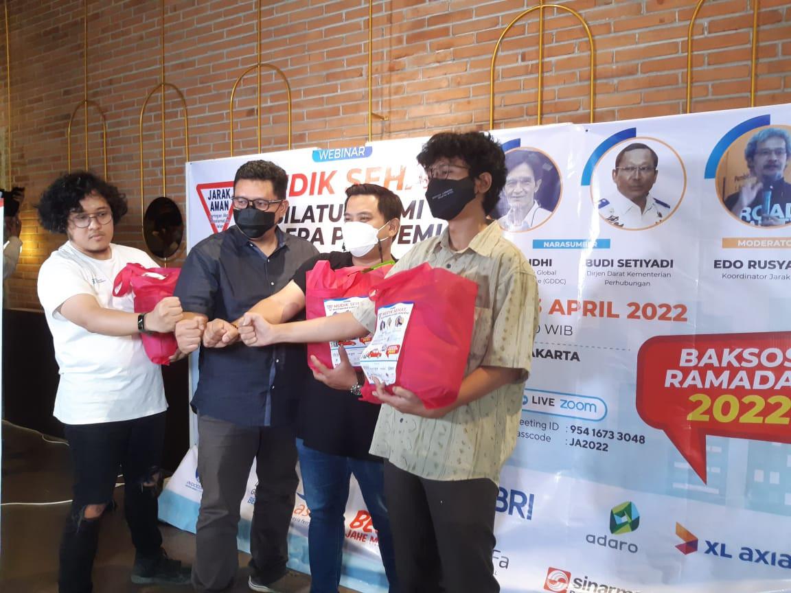 Webinar Mudik Sehat, Silaturahmi di Era Pandemi yang digelar Jaringan Aksi Keselamatan Jalan (Jarak Aman), Sabtu (23/4/2022).