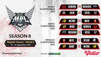 Jadwal dan Live Streaming MPL Indonesia Season 8 Pekan Kelima di Vidio, 10-12 September 2021. (Sumber : dok. vidio.com)