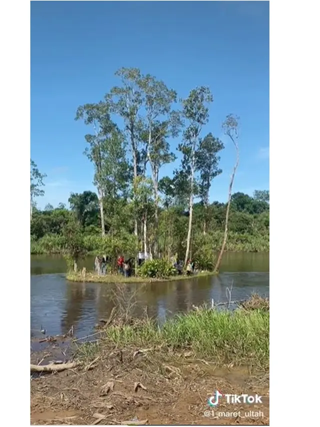 Viral Pulau di Kalimantan Bergerak Ikuti Arus Air di Jam Tertentu, Bikin Takjub