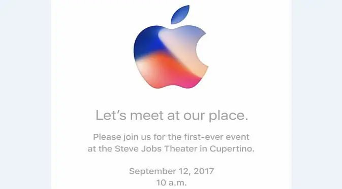 Undangan Apple untuk sebuah acara pada 12 September 2017