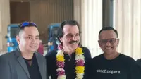 Musisi dan komposer Yanni sudah menginjakkan kaki di Yogyakarta, Rabu (3/7/2019).