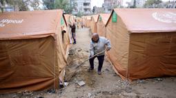 Namun, banyak dari warga Palestina yang mengungsi mendapati rumah mereka rata dengan tanah. (Bashar TALEB/AFP)