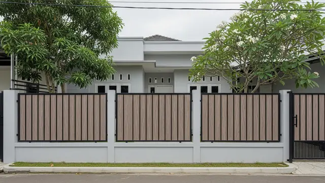 Model Pagar Besi Kombinasi Polikarbonat untuk Rumah Minimalis dengan Budget Terjangkau/ Ilustrasi AI