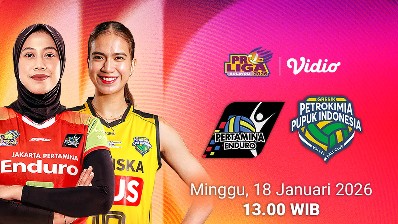 Saksikan Jakarta Pertamina Enduro vs Phonska Plus eksklusif di Vidio. (dok. vidio.com)