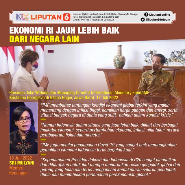 Infografis Ekonomi RI Jauh Lebih Baik dari Negara Lain