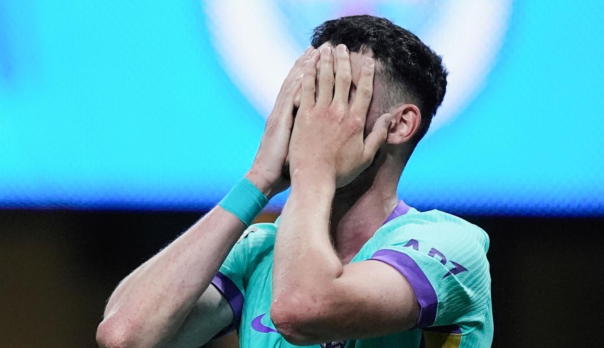 City menghajar Al Ain enam gol tanpa balas dalam pertandingan yang digelar di Mercedes-Benz Stadium, Atlanta, pada Senin (23/6/2025) pagi WIB. (AP Photo/Mike Stewart)