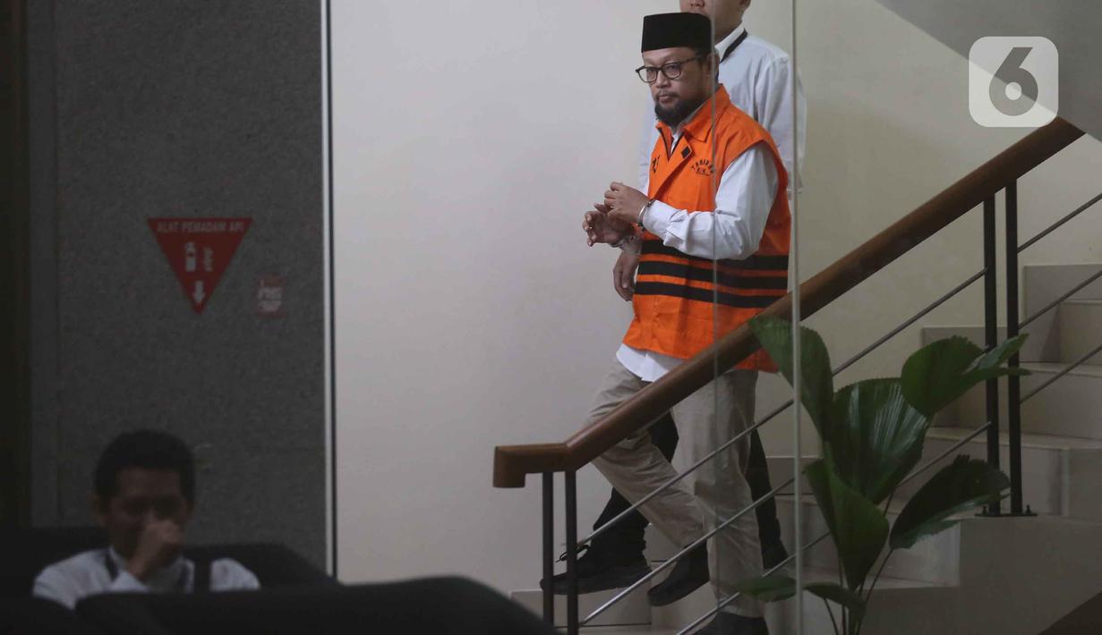 Ishfah Abidal Aziz namalain Gus Alex usai menjalani pemeriksaan lanjutan di Gedung Merah Putih Komisi Pemberantasan Korupsi (KPK), Jakarta, Rabu (13/5/2026). (Liputan6.com/Helmi Fithriansyah)