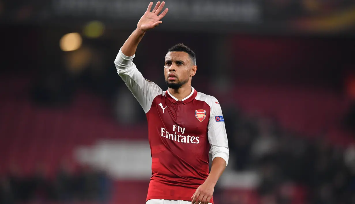 Francis Coquelin dilepas Arsenal ke Valencia dengan nilai transfer sebesar 12 juta pound sterling. (AFP/Ben Stansall)