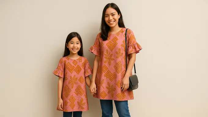 Tunik Batik Lengan Ruffle (Foto: ChatGPT)
