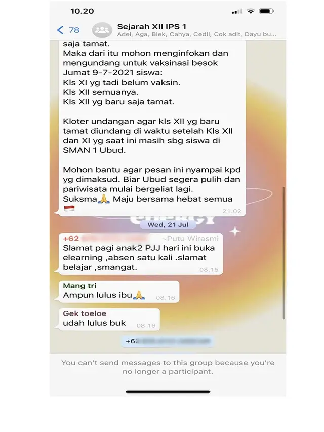 6 Chat Guru Tagih Tugas ke Murid yang Sudah Lulus Ini Bikin Tepuk Jidat