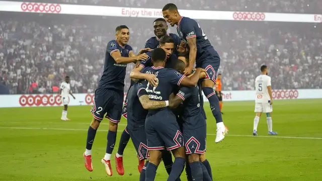 Foto: Lionel Messi Hanya jadi Penonton, PSG Hajar Strasbourg di Liga Prancis