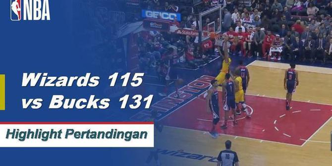 Cuplikan Pertandingan NBA : Bucks 131 vs Wizards 115