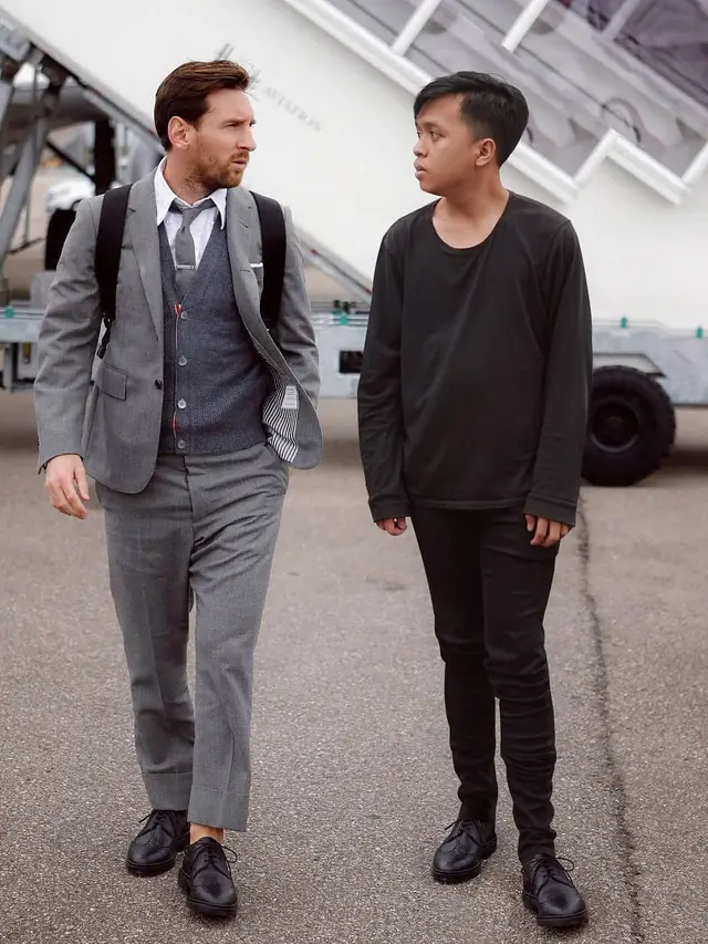 Bak Teman Akrab, 6 Editan Foto Bersama Lionel Messi Ini Kocak