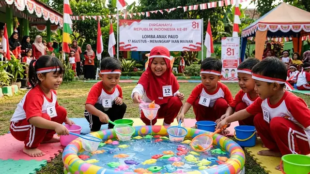 Ide Lomba Anak PAUD 17 Agustus yang Edukatif dan Aman /AI Generated