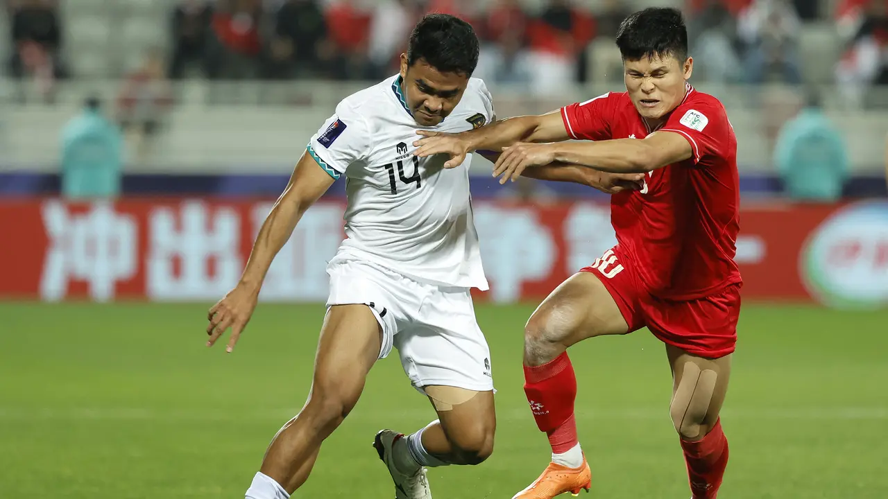 Timnas Vietnam Vs Timnas Indonesia di Piala Asia 2023.