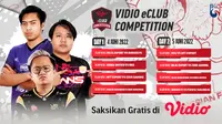 Saksikan Live Streaming Vidio eClub Competition Pekan Perdana di Vidio, 4 & 5 Juni 2022. (Sumber : dok. vidio.com)