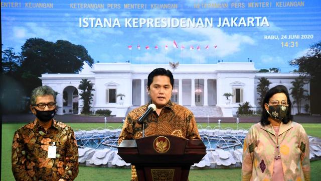 Menteri BUMN Erick Thohir menyambut baik kepercayaan yang diberikan pemerintah kepada bank Himbara. (Dok Kementerian BUMN)