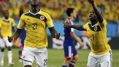 Timnas Kolombia kokoh di puncak klasemen grup C Piala Dunia 2014 usai menumbangkan Jepang 4-1 di Stadion Pantanal, Cuiaba, Brasil, (25/6/2014). (REUTERS/Eric Gaillard)