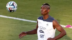 Gelandang berusia 21 tahun, Paul Pogba, menjadi pencetak gol satu-satunya yang membawa Timnas Perancis masuk perempat final Piala Dunia 2014, (1/7/2014). (REUTERS/Charles Platiau) 