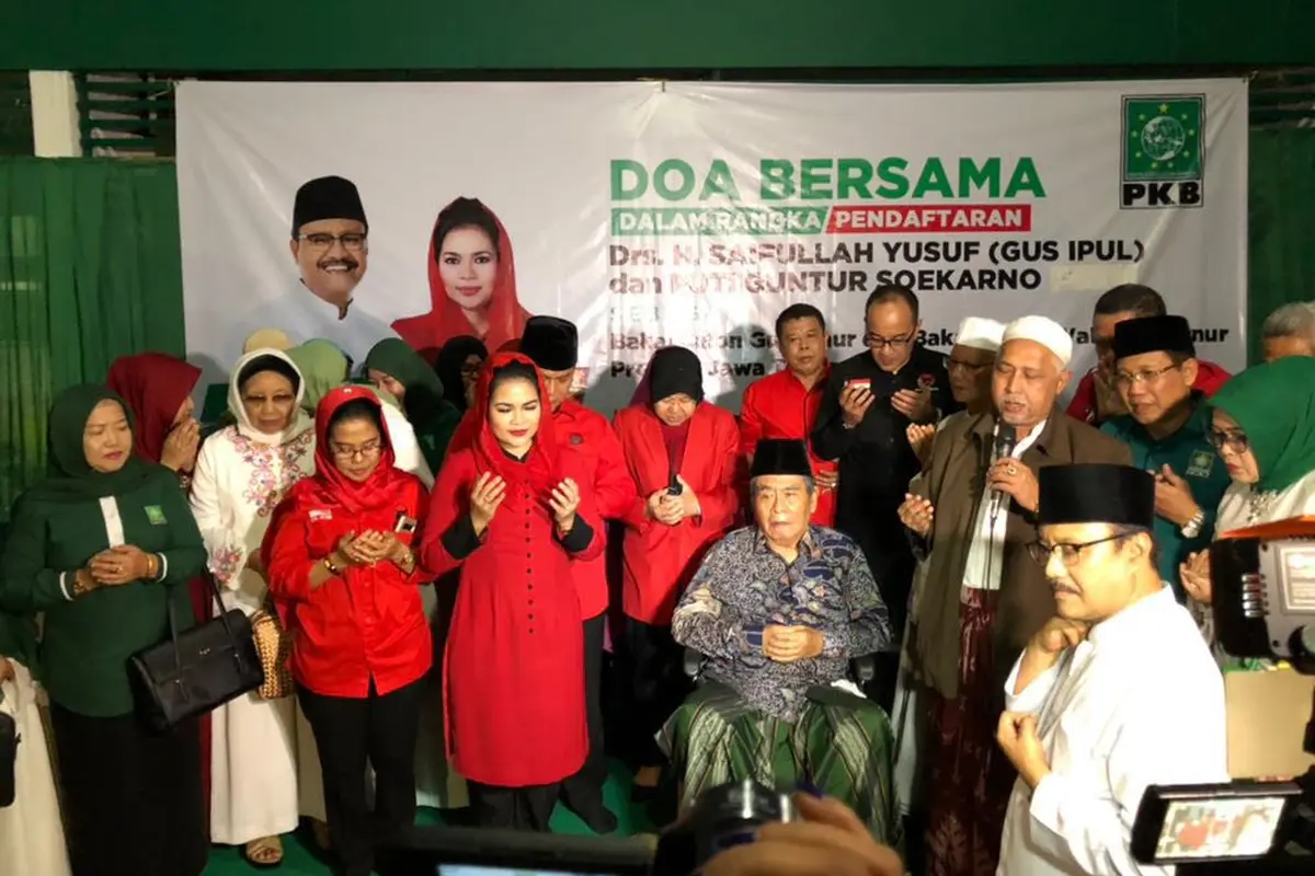 Pasangan Gus Ipul-Puti Guntur Soekarno. (Liputan6.com/Dian Kurniawan)