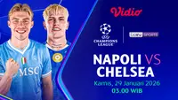 Live Streaming Liga Champions 2025/26: Napoli vs Chelsea, Tayang di Vidio