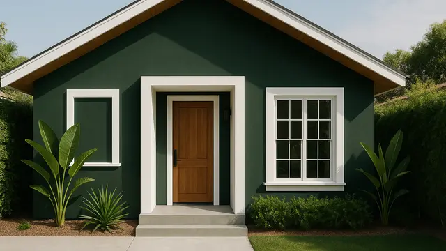 Kombinasi Cat Rumah Warna Hijau dan Putih