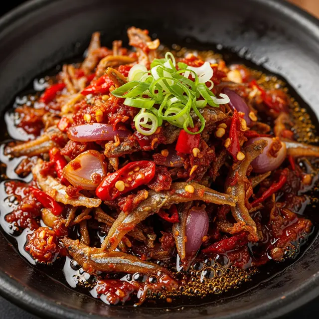 Resep Sambal Teri Medan yang Tahan Lama (Image by Gemini AI)