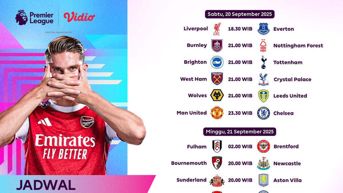 Simak Jadwal Liga Inggris Pekan Kelima 2025/2026, Hanya di Vidio