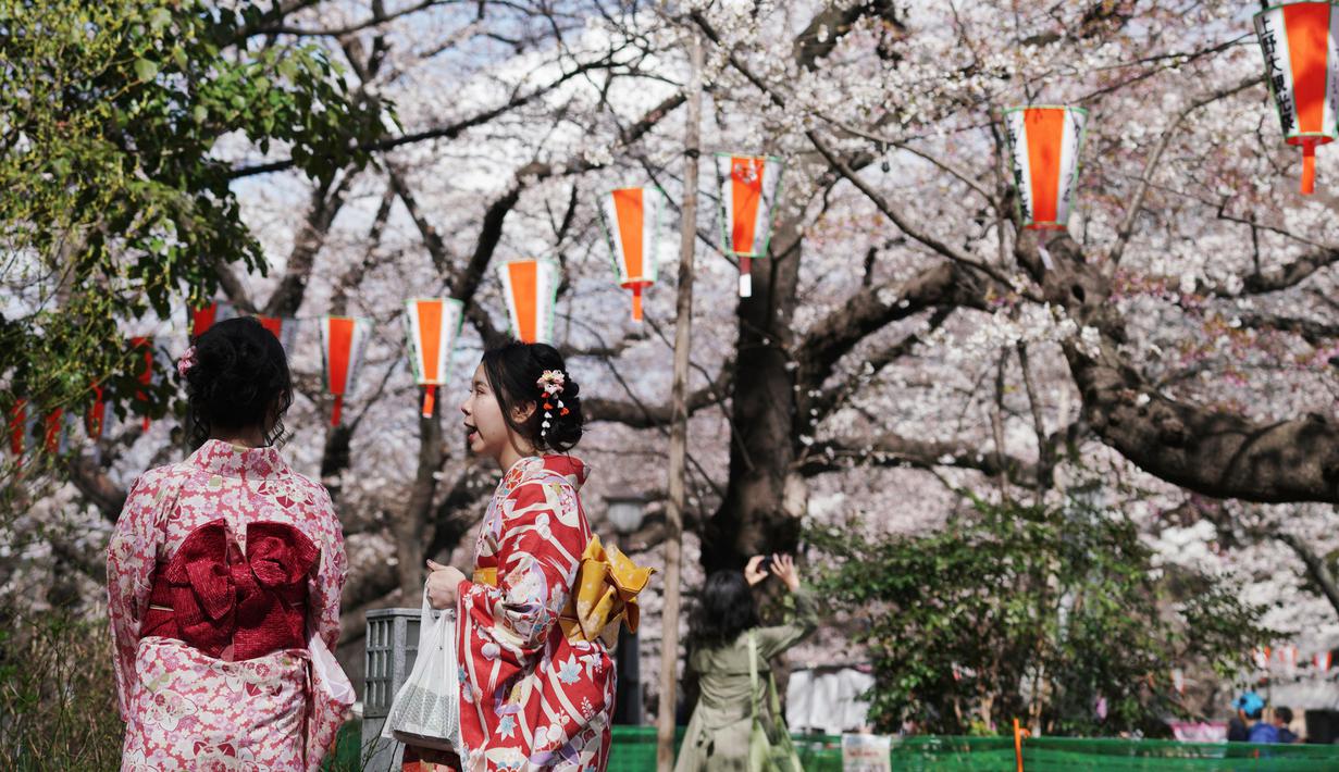 FOTO: Menikmati Keindahan Bunga Sakura Mekar di Taman Tokyo - Global Liputan6.com