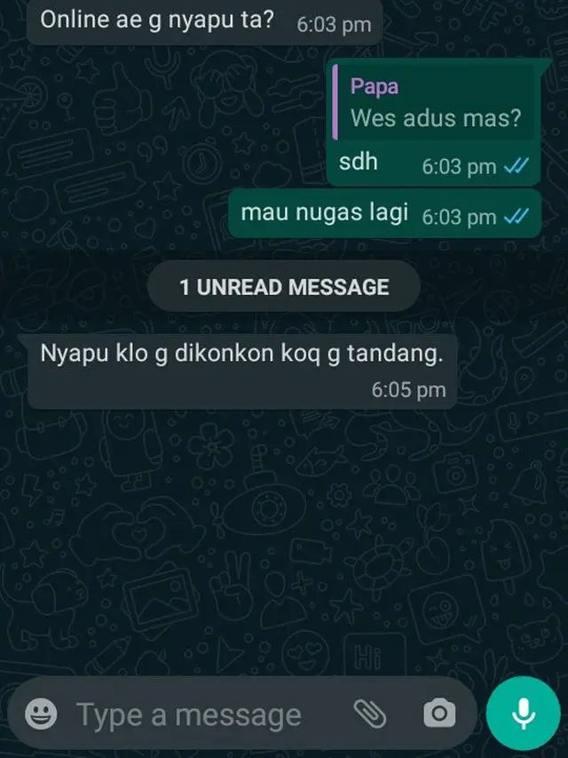 6 Chat Lucu Antara Anak dan Bapak Ini Bikin Senyum-senyum