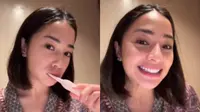 Cara Membersihkan Mulut dan Gigi ala Nikita Willy - tangkapan layar TikTok @nikitawillyofficial