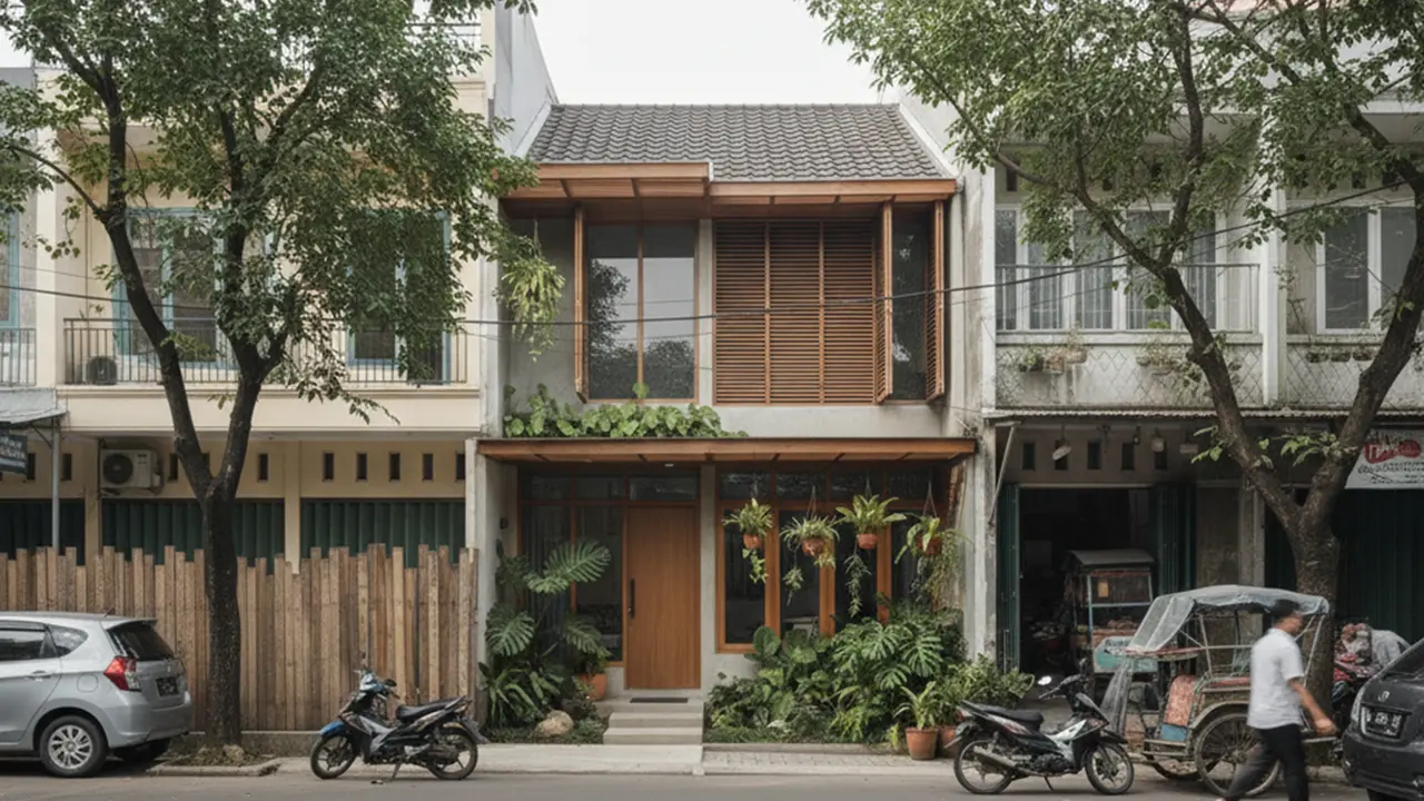 Model Rumah Tropis untuk Lahan Sempit