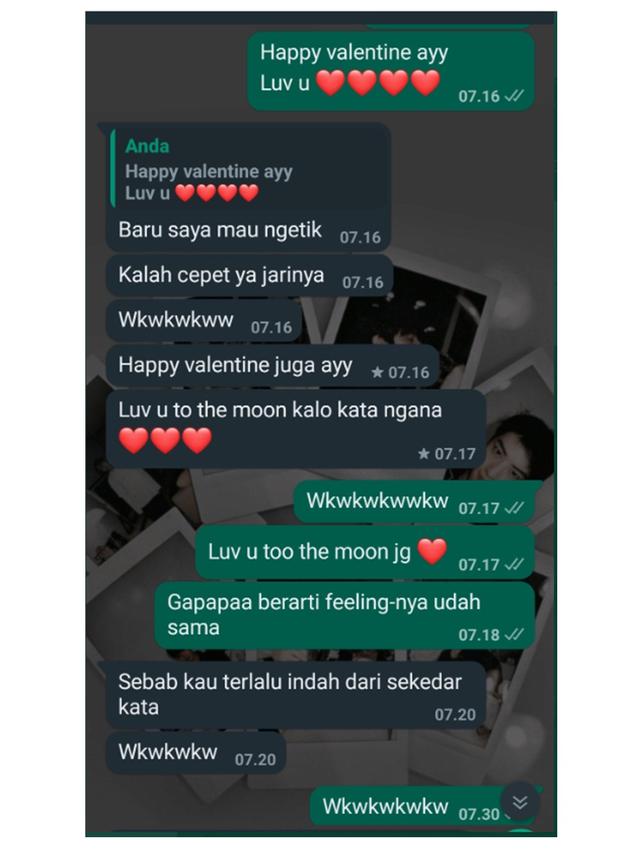 6 Chat Ucapan Valentine dari Pacar Ini Romantis, Hari Kasih Sayang Penuh Warna