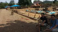 Desa Tapuwatu, Kecamatan Asera, Kabupaten Konawe Utara yang hilang usai banjir Konawe Utara.(Liputan6.com/Ahmad Akbar Fua)